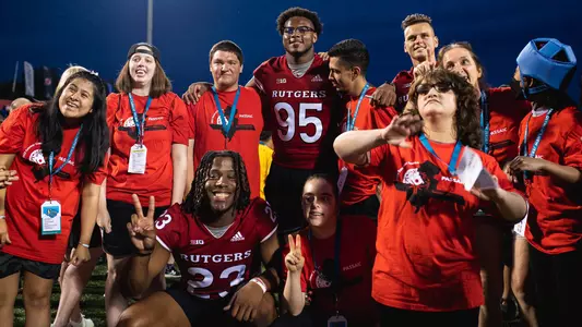 Rutgers football at 2022 Special Olympics opening ceremony