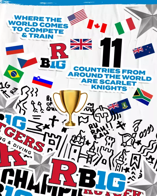 Swimming & Diving - 11 Countries Represented on Roster