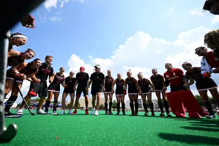 Rutgers Field Hockey Gathers a Team Huddle