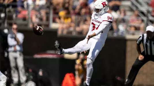 The Rutgers Scarlet Knights football team take on the Boston College Eagles at Alumni Stadium in Chestnut Hill, MA on Saturday September 3, 2022.(Ben Solomon/Rutgers Athletics)