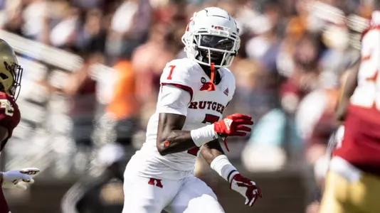 The Rutgers Scarlet Knights football team take on the Boston College Eagles at Alumni Stadium in Chestnut Hill, MA on Saturday September 3, 2022.(Ben Solomon/Rutgers Athletics)
