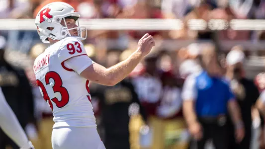 The Rutgers Scarlet Knights football team take on the Boston College Eagles at Alumni Stadium in Chestnut Hill, MA on Saturday September 3, 2022.(Ben Solomon/Rutgers Athletics)
