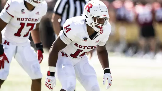 The Rutgers Scarlet Knights football team take on the Boston College Eagles at Alumni Stadium in Chestnut Hill, MA on Saturday September 3, 2022.(Ben Solomon/Rutgers Athletics)