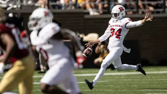 The Rutgers Scarlet Knights football team take on the Boston College Eagles at Alumni Stadium in Chestnut Hill, MA on Saturday September 3, 2022.(Ben Solomon/Rutgers Athletics)