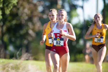 Alex Carlson runs at the 2022 Big Ten Preview