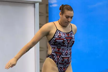 Giulia Vittorioso on platform during the 2023 NCAA Championships