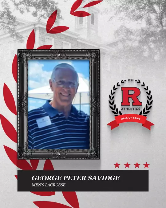 George Peter Savidge - 2023 Rutgers Athletics Hall of Fame
