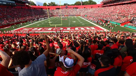 stadium, zoom out, fans, stands, cheering, 3rd down, third down