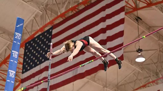 Chloe Timberg clears bar at Armory Track