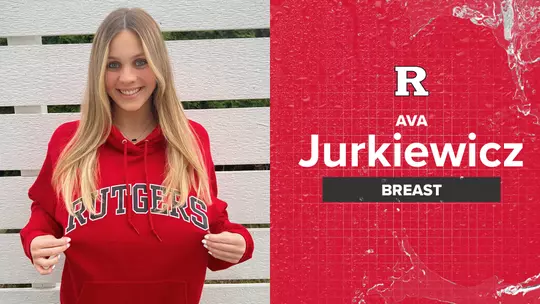 Ava Jurkiewicz Rutgers swimming & diving 2024-25 newcomer graphic