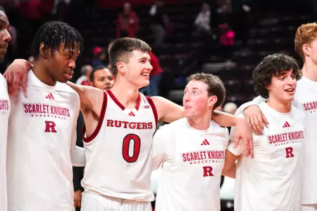 View images of Rutgers men's basketball's win over Merrimack.