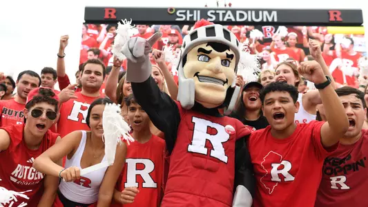 Mascot in student section