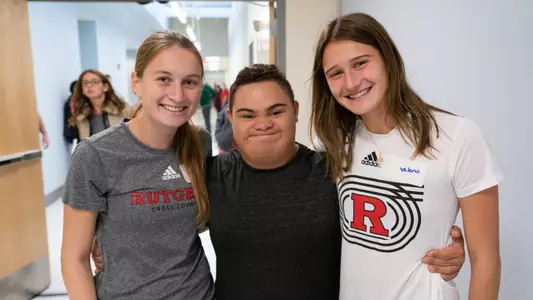 Emma Baeyens volunteering with Saturday in Motion