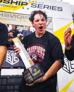 Ethan Rall With PLL Champ Series Trophy