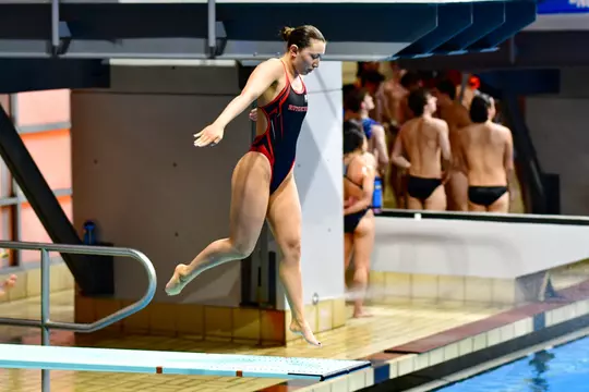 Holly Prasanto on 1M during 2024 NCAA Zone A competition at DeNuzio Pool