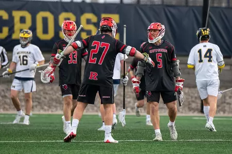 Apr 7, 2024; Ann Arbor, Michigan, USA; During the game between Rutgers Scarlet Knights and Michigan Wolverines at U-M Lacrosse Stadium. Credit: Tim Fuller-Rutgers