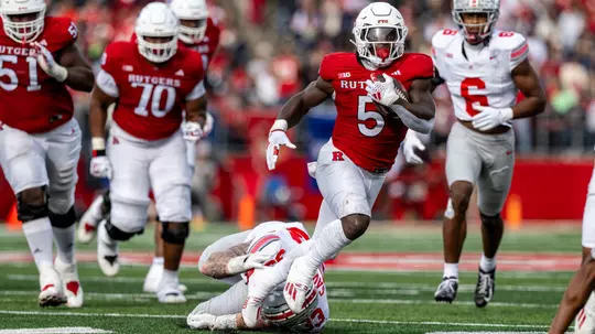 The Rutgers Scarlet Knights take on the Ohio State Buckeyes at SHI Stadium in Piscataway, NJ on Saturday November 4, 2023.
(Ben Solomon/Rutgers Athletics)