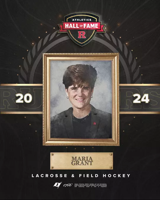 Maria Grant 2024 Rutgers Athletics Hall of Fame graphic