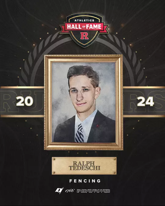 Ralph Tedeschi 2024 Rutgers Athletics Hall of Fame graphic