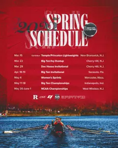 Rowing 2025 Spring Schedule