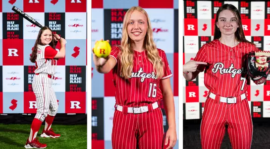 2026 Rutgers Softball Signees Katie Bayly, Natalie Hester and Emma Frisky
