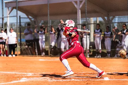Baileigh Burtis at the plate during The Spring Games