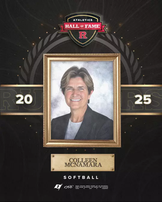 2025 Rutgers Athletics Hall of Fame - Colleen McNamara graphic