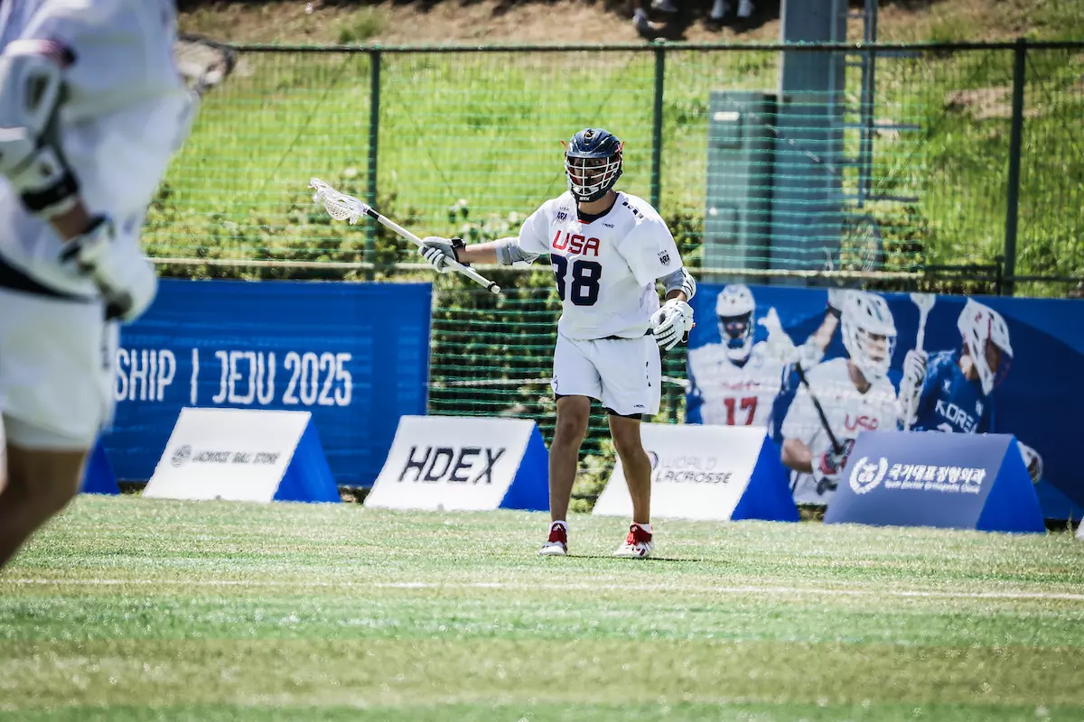 Rutgers men's lacrosse student-athlete Colin Kurdyla Competes With Team USA at the U20 World Championships in Korea. Kurdyla was named a Team Captain of Team USA, named to the All-World Team, and earned a Silver Medal.