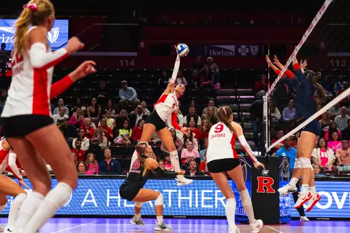 PISCATAWAY, N.J. - OCTOBER 24: Rutgers takes on RV Illinois in women's volleyball at Jersey Mike's Arena on Friday, October 24, 2026. Photograph by Bianca Borja