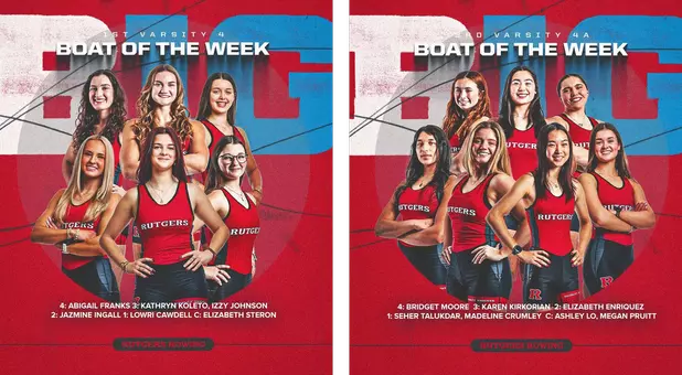 Big Ten Boats of the Week - March 31 - Rutgers V4 & 3V4 graphick