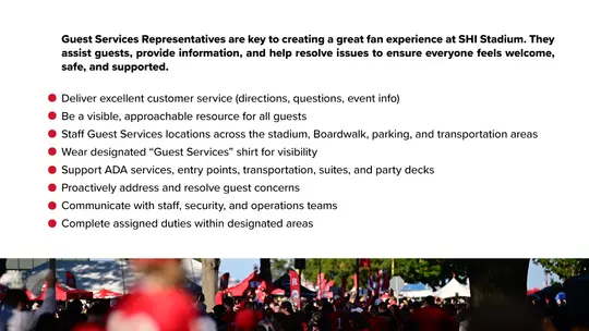 2026 Guest Services Job Description