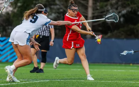 Caroline Ling produced a team-high six points in Rutgers women's lacrosse's 14-9 loss to No. 5 Johns Hopkins in the opening round of the Big Ten Tournament.