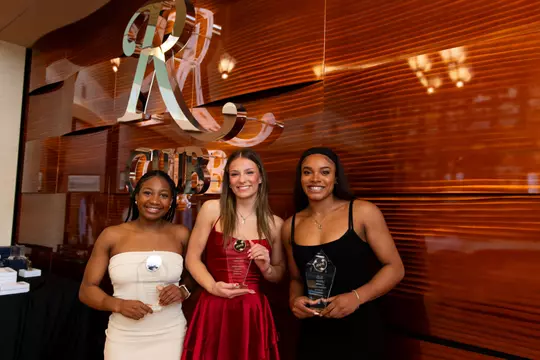 Rutgers Gymnastics hands out awards at 2026 team banquet.