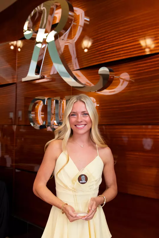 Rutgers Gymnastics hands out awards at 2026 team banquet.