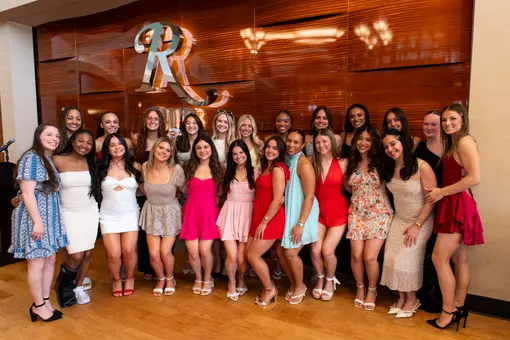 Rutgers Gymnastics hands out awards at 2026 team banquet.