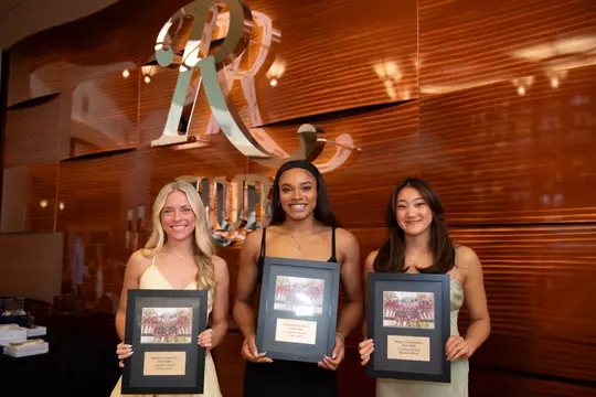 Rutgers Gymnastics hands out awards at 2026 team banquet.