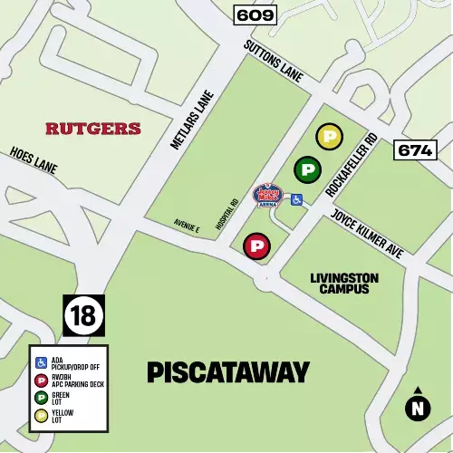 Jersey Mike's Arena Parking Map