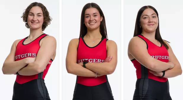 Rutgers women's rowing All-Big Ten Freshman Selections - Juliann Northup, Megan Pruitt and Hannah Roetger