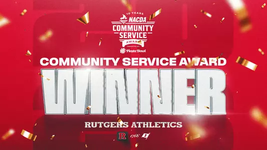 graphic promoting Rutgers as the 2026 NACDA Community Service Award