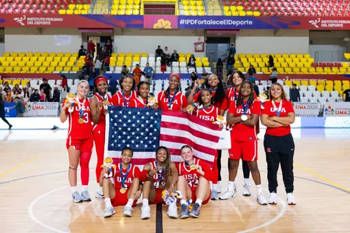 Rutgers Team photo after leading Team USA to the 2026 FISU America Games Championship in Lima, Peru