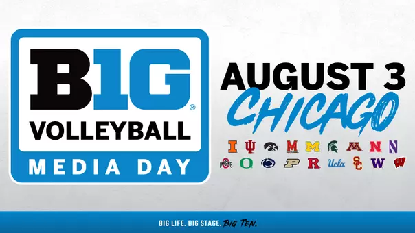 Big Ten Volleyball Media Day Graphic