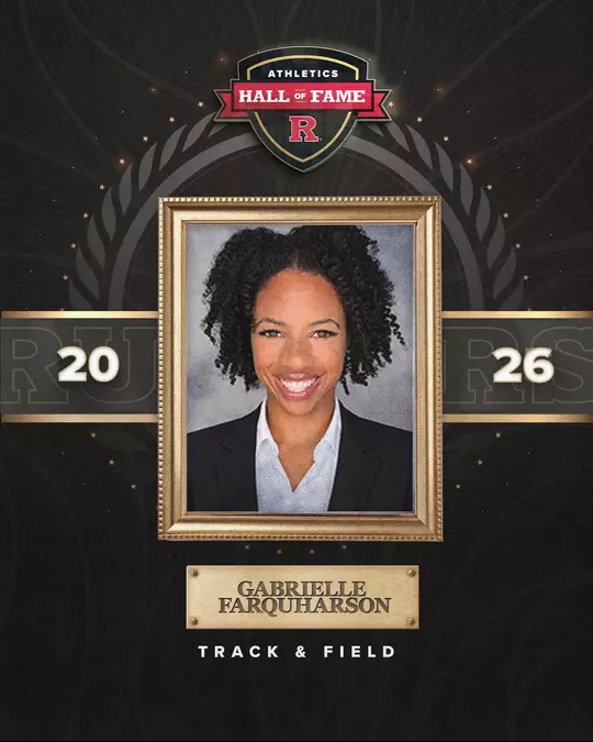 Rutgers Athletics 2026 Hall of Fame - Gabrielle Farquharson graphic