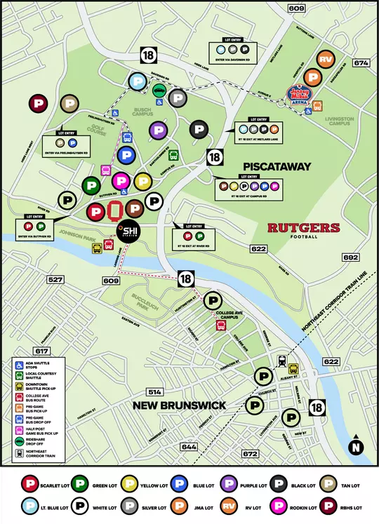 Football Game Day Map 2026