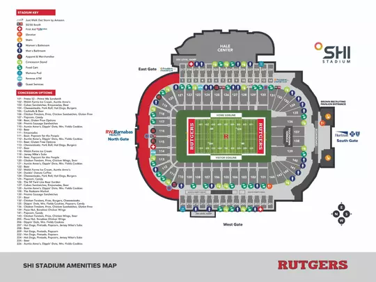 SHI Stadium Updated Amenities Map