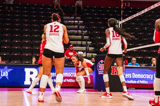 PISCATAWAY, N.J. - SEPTEMBER 11: Rutgers takes on Delaware in women's volleyball at Jersey Mike's Arena on Friday, September 11, 2026. Photograph by Bianca Borja