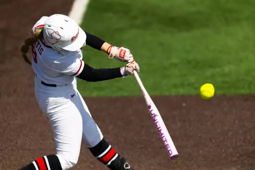 Baileigh Burtis at-bat against Michigan State at the RU Softball Complex