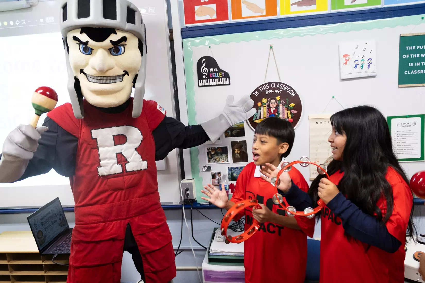 Roosevelt music room ribbon cutting