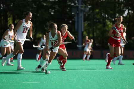 Rutgers Maryland Field Hockey Action Shot