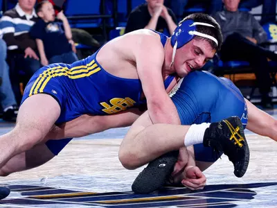 Wrestlers compete in Kaufman-Brand Open