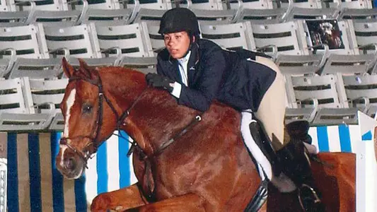 Equestrian wrangled by Cowgirls in Stillwater